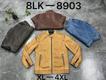 Men's Leather Jacket 8LK-8903#