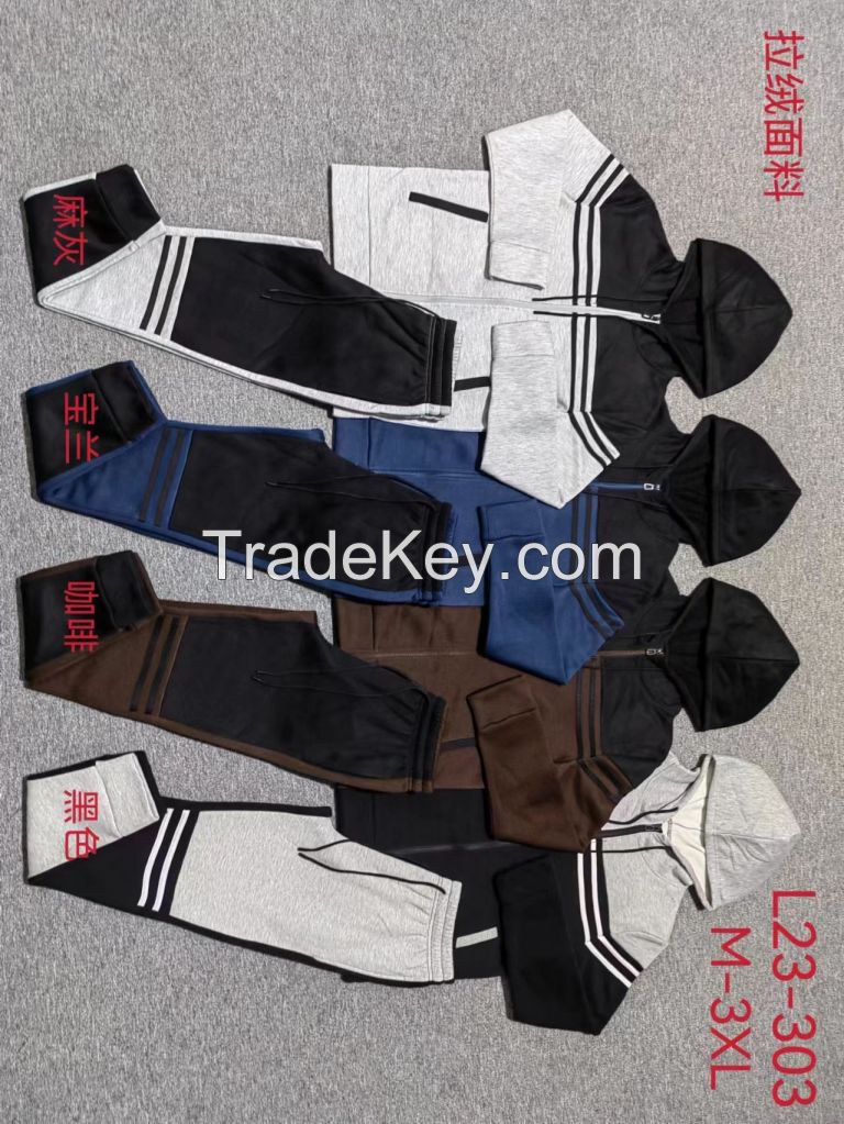 Custom Logo Sport Wear Polyester Tech Fleece Full Zip Tracksuit Hoodie Jogger Two Piece Jogging Tracksuit Set Men Sweat Suits