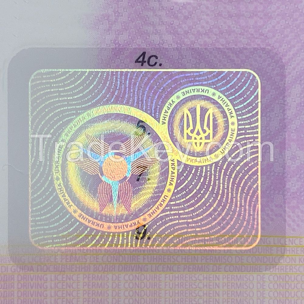 Custom Holographic Film Transparent Overlay 3D Original Clear Hologram Label Holo Adhesive Sticker