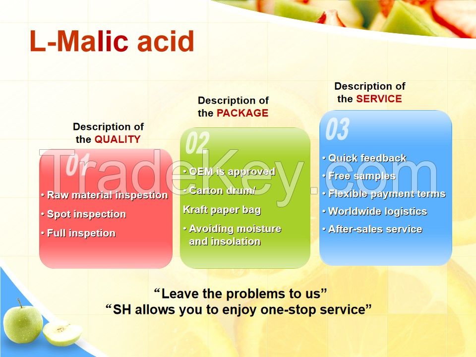 Best Price Food Additive L-Malic Acid White Powder CAS: 97-67-6