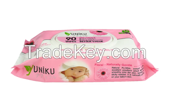 YUNIKU Baby Wipe 60 Sensitive Wipe Babi Fresh Water For Sensitive Skin With Gentle Ingredients Best Quality