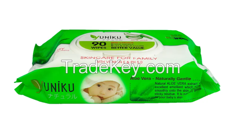 Yuniku Baby Wipe 60 Sensitive Wipe Babi Fresh Water For Sensitive Skin With Gentle Ingredients Best Quality