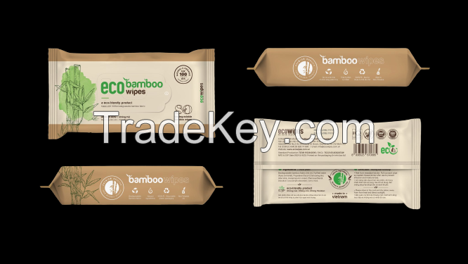 ECO BAMBOO WIPES 80 SHEETS High Quality From Vietnam
