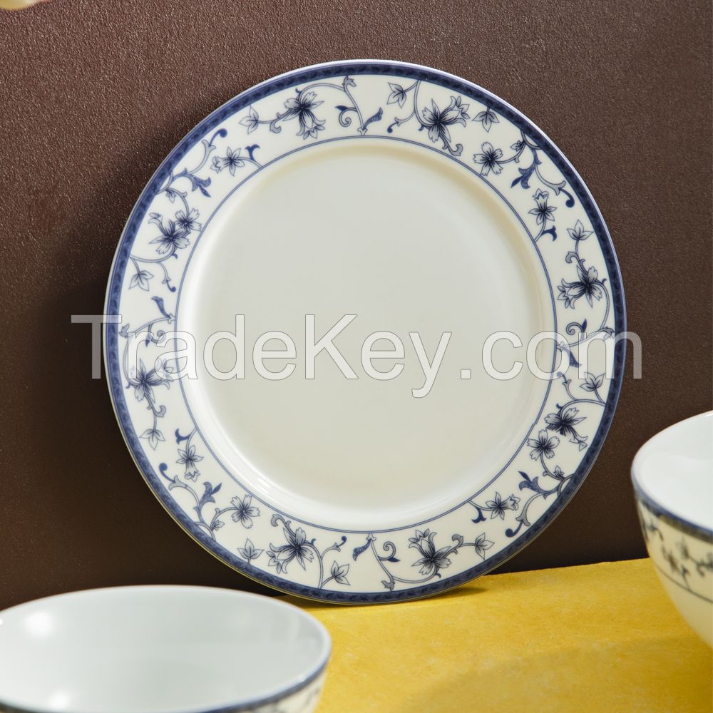 OEM Porcelain Blue flower A01 pattern Dinnerware Tableware Sets with 8 or 11 items made in Viet Nam wholesale manufacturer