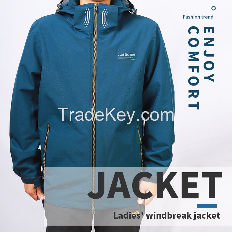 Women's Waterproof Rain Jacket Windproof Hooded Windbreaker Lightweight Raincoat