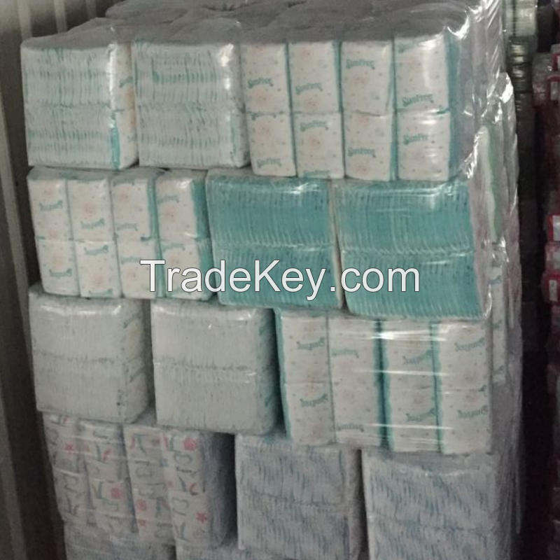Manufacture Wholesale Newborn White Cotton Biodegradable Soft Baby Disposable Diaper