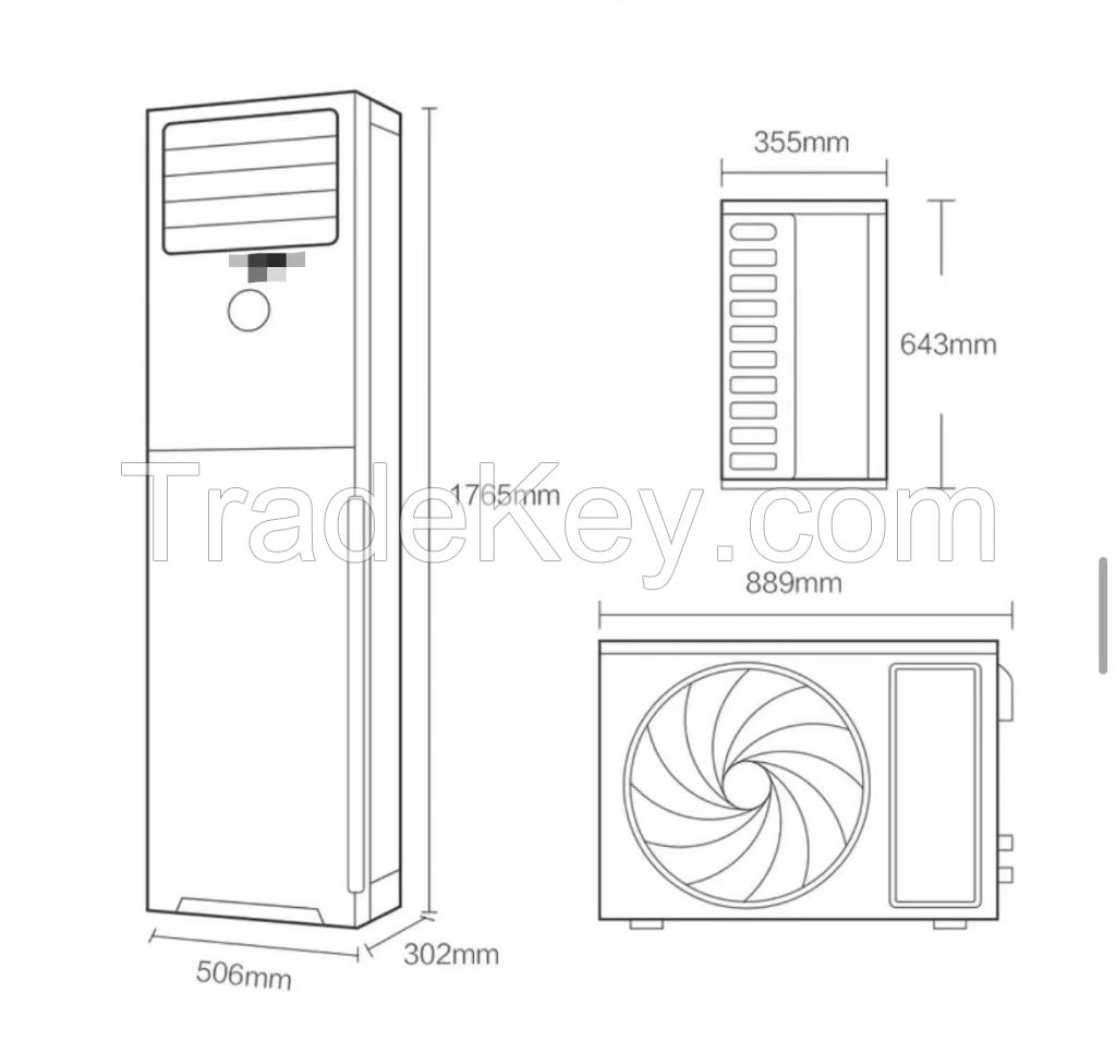 Heating And Cooling Dual Purpose Household Air Conditioning Square Cabinet Machine