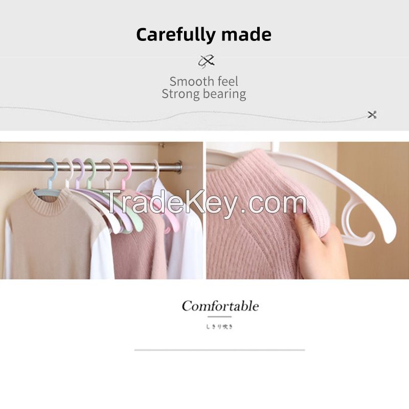 Wholesale thickened wide shoulder hanger no trace non-slip plastic clothes hanger 360 degree clothes support clothing dry cleaners hanger