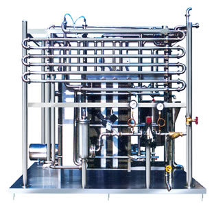 system of sterilization and homobinization plate type pasteurizer