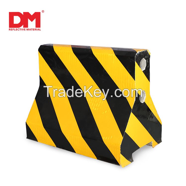 HIP Aluminum-Based Grade DM7660 PMMA with Micro Prismatic Structure Yellow-black Reflective Film