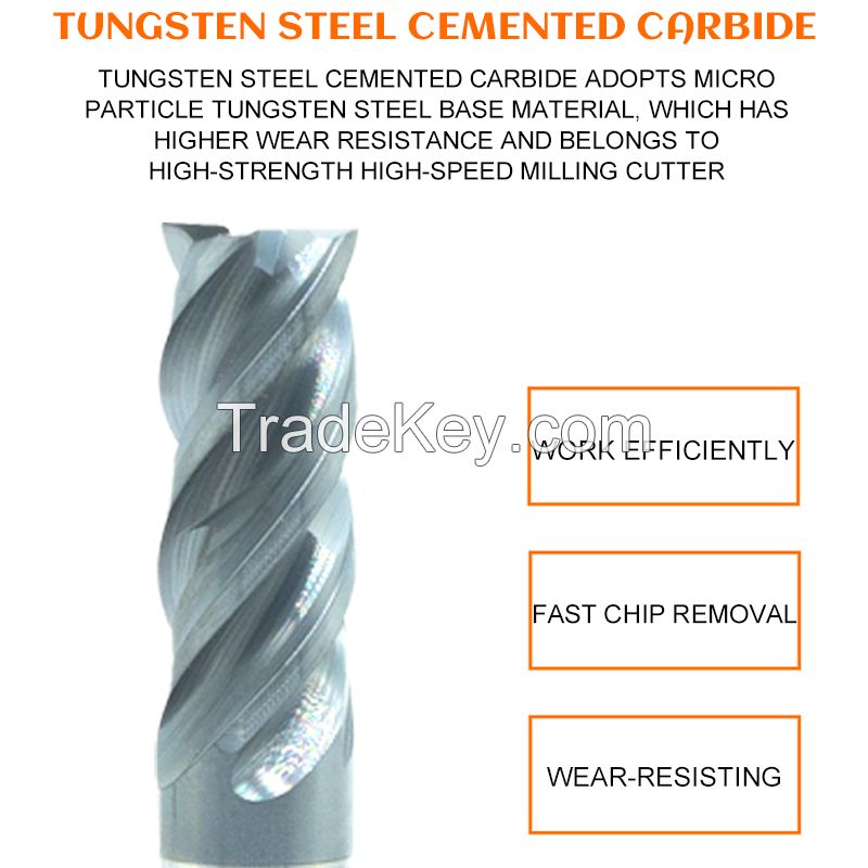 Super fast tungsten steel slotting king milling cutter
