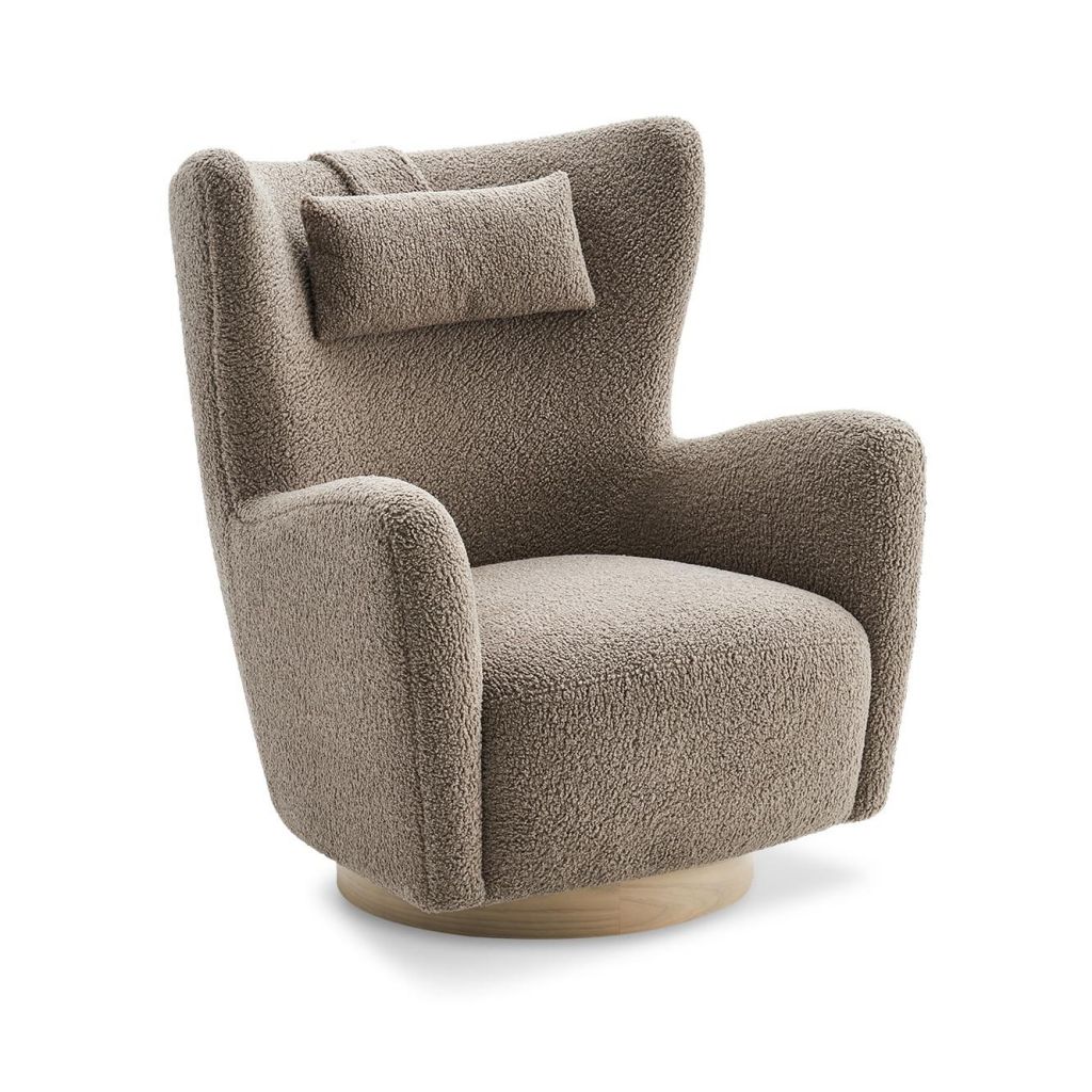 Yimi Fabric Colette Swivel Armchair