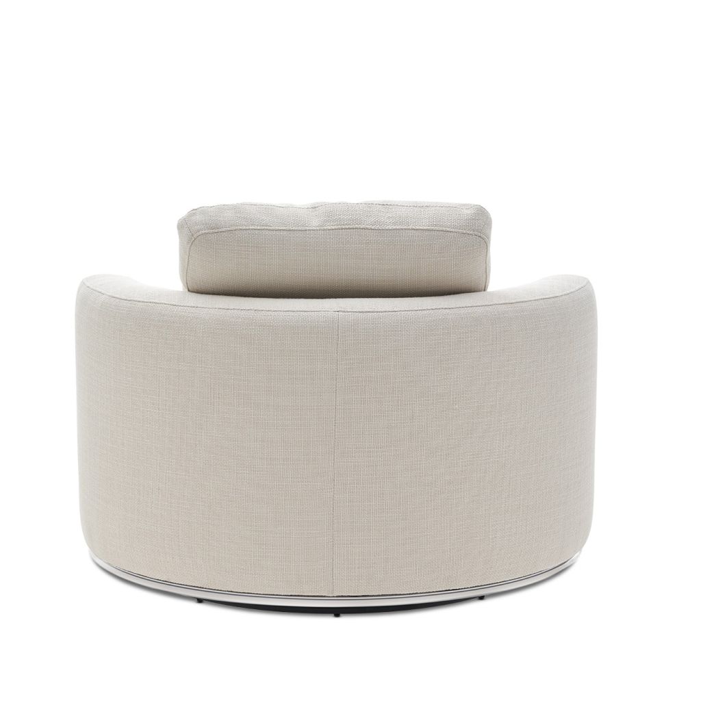 Yimi Hamilton Round Performance Fabric Swivel Armchair