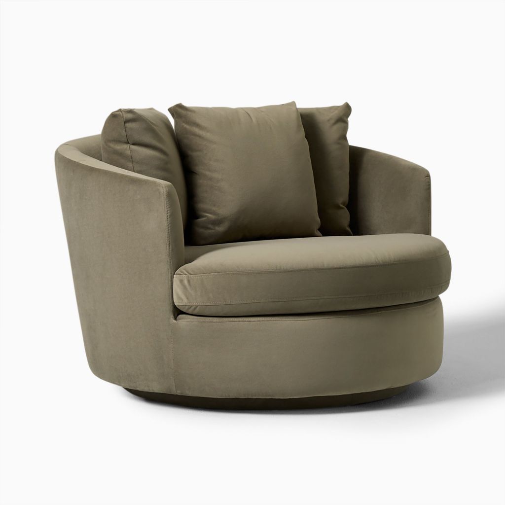 Yimi Fabric Viv Grand Swivel Chair