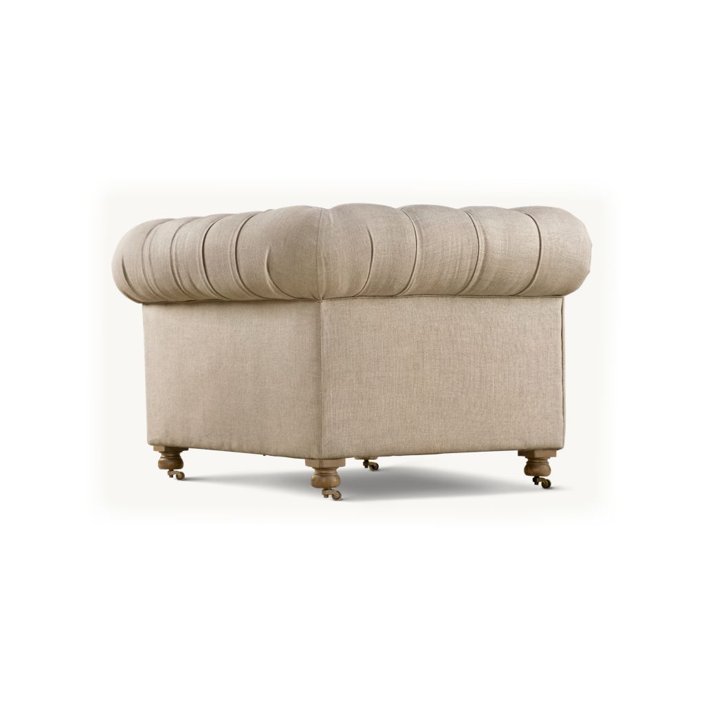 Yimi -  Antuqie Fabric Kensington Chair for Living Room, Single Seat Sofa