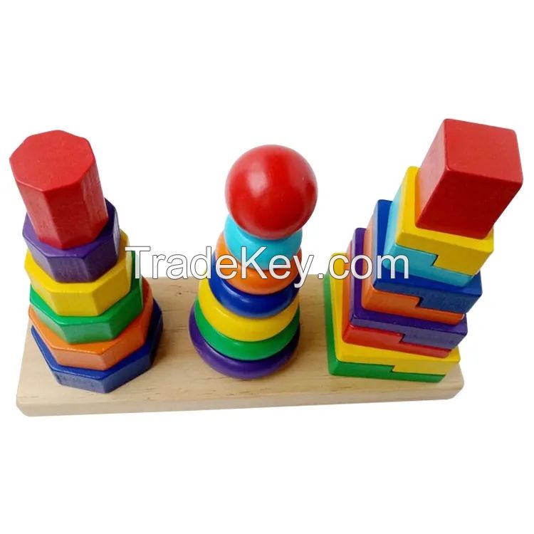 Three-column Superposition Geometric Teaching aids Intelligence Board Geometric Sorting Boards For kids Early Educational
