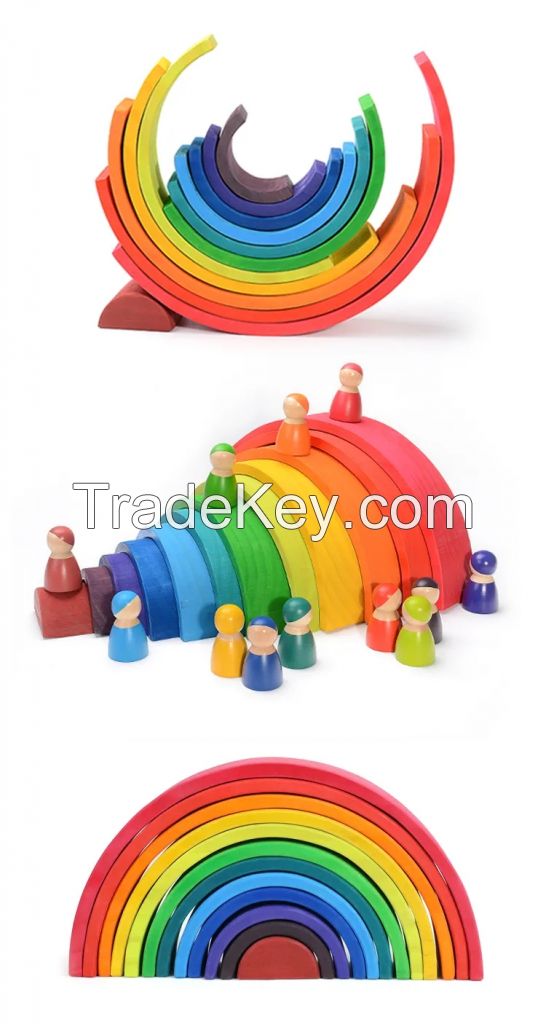 rainbow wooden toys