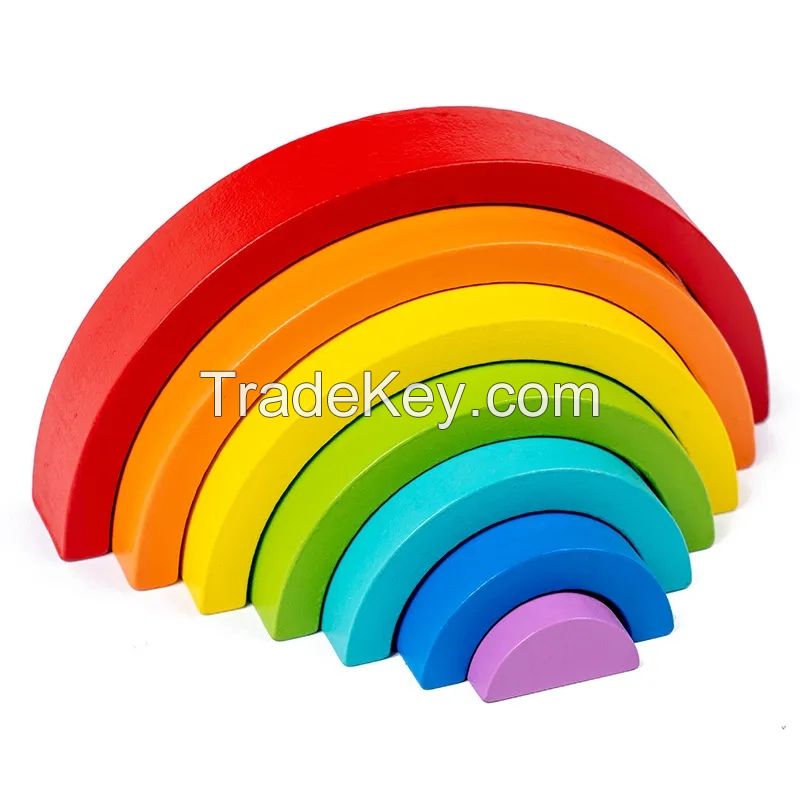 rainbow wooden toys