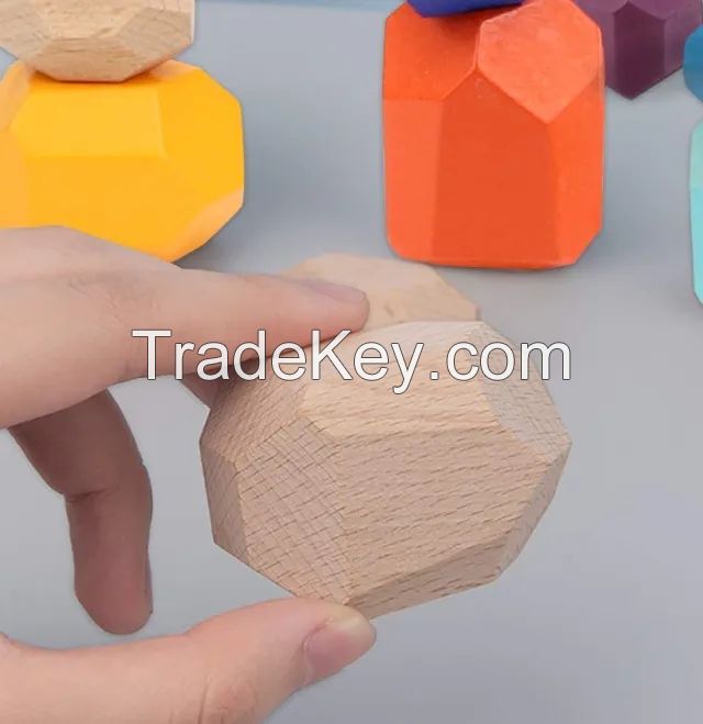 wooden stacking stones toys
