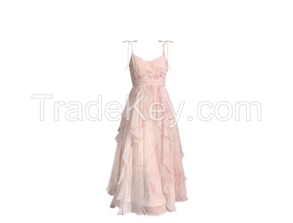 Peplum dress with halter in pink
