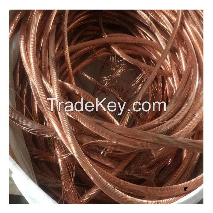99.99% 99.97% Bare Bright Copper Wire Mill-berry Copper Cable Scrap From Factory