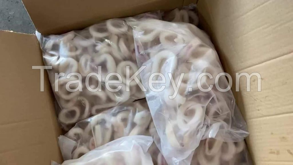 factory supplier deep frozen squid flower whole squid tube squid rings bag bulk style gluten packaging feature weight for sale