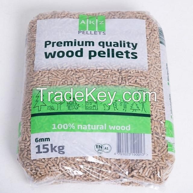 Premium White Pine Wood Pellets EN+A1 6mm Spruce Wood Pellets