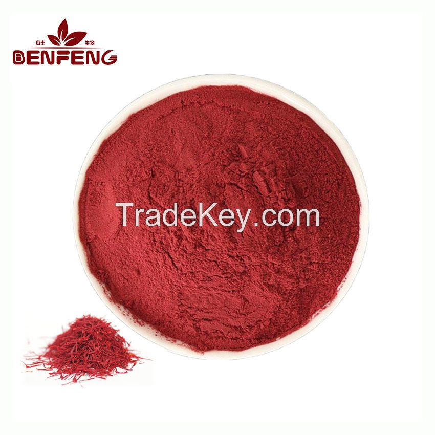 Top Quality Bulk Safflower Extract Pure Natural Crocetin Saffron Extract Powder Crocin