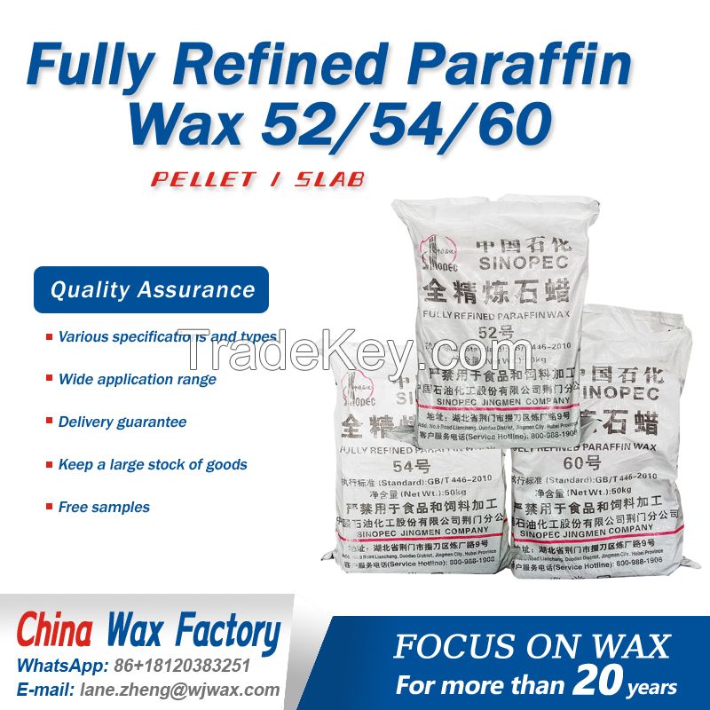 Fully Refined Paraffin Wax 52/54/60