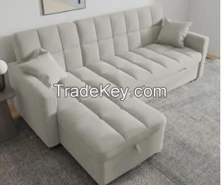 Modern Family L Shape Office Convertible Storage Sofa Folding Couch Sofa Bed Foldable sleeper sofa bed