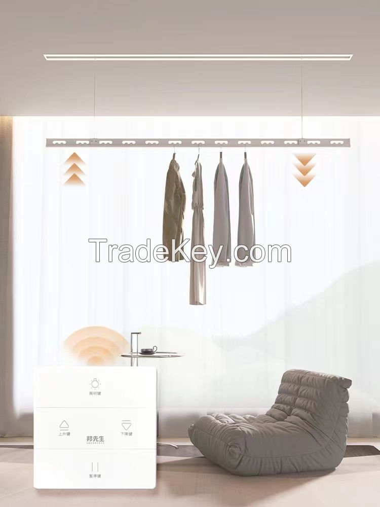 Electric clothes rack remote control not heavy code through the wall anti-interference intelligent remote control switch