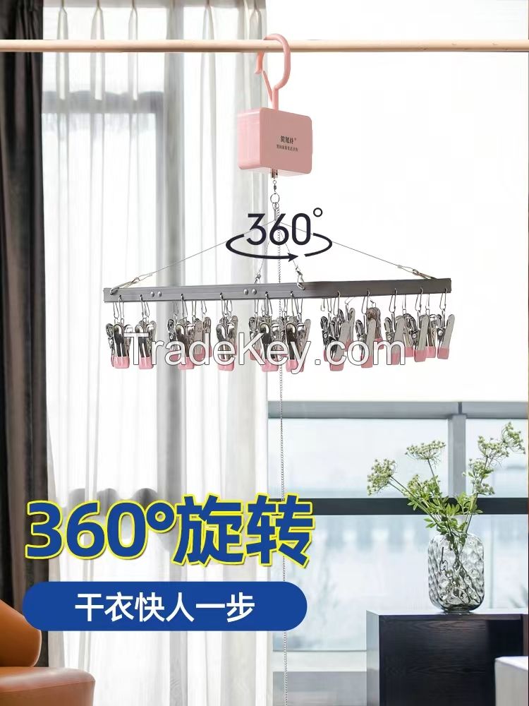 Hanger Space aluminum alloy household clothes hanging clothes drying gold protection clothes traceless clothes shelf hanging hanger