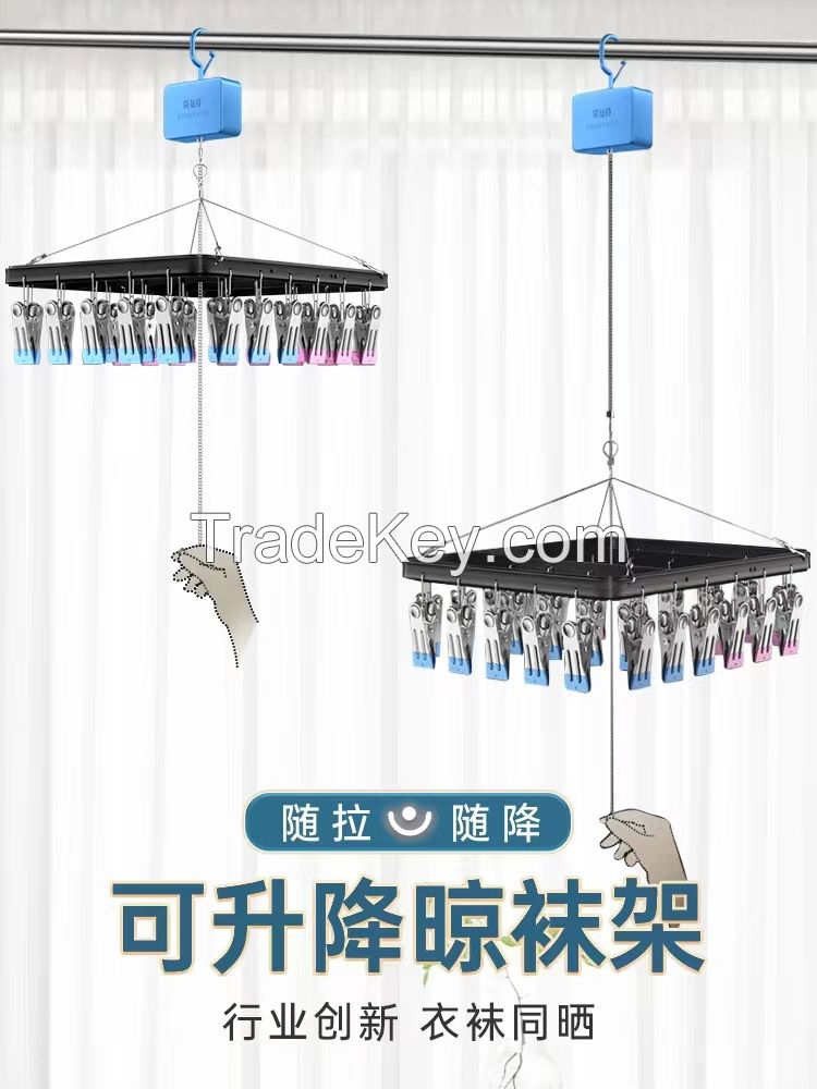 Hanger Space aluminum alloy household clothes hanging clothes drying gold protection clothes traceless clothes shelf hanging hanger