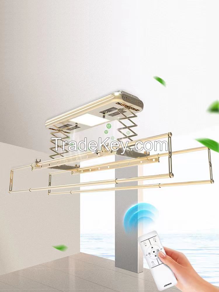 Automated drying clothes hanger remote control lifting household balcony drying clothes hanger automatic cooling intelligent drying rod