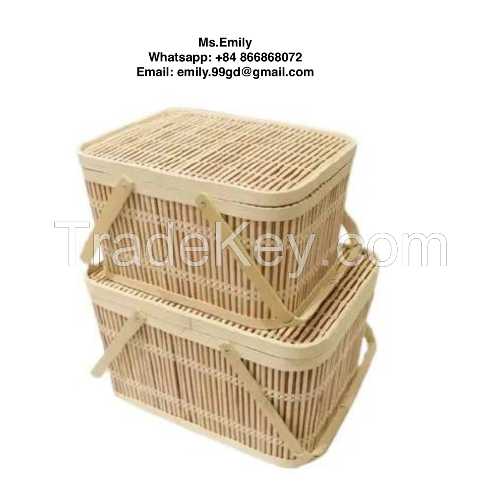 Wholesale Bamboo Basket Handmade Picnic basket, Picnic Storage Baskets