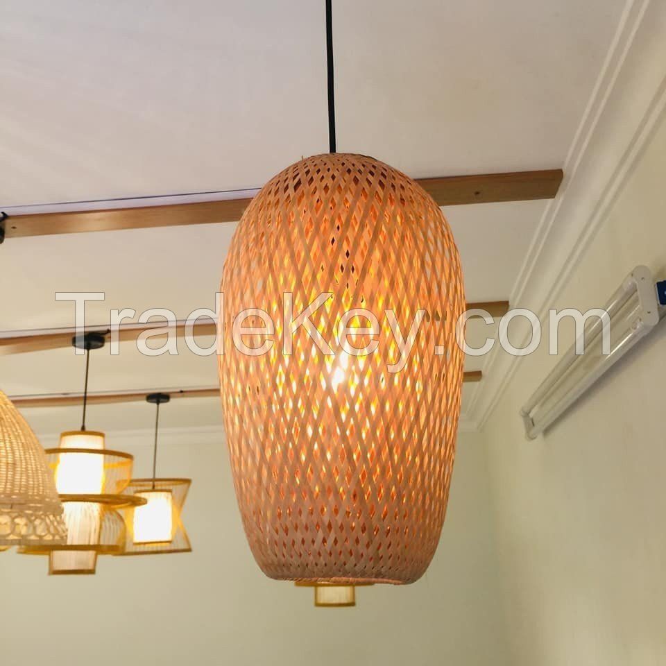 New Design Bamboo Lamp Hanging Light Restaurant Decorative Chandeliers Hand Made