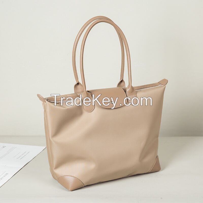 Nylon tote bag Nylon cloth large capacity bag large capacity Tote bag computer commuting bag portable women's bag waterproof durable travel bag dumpling bag