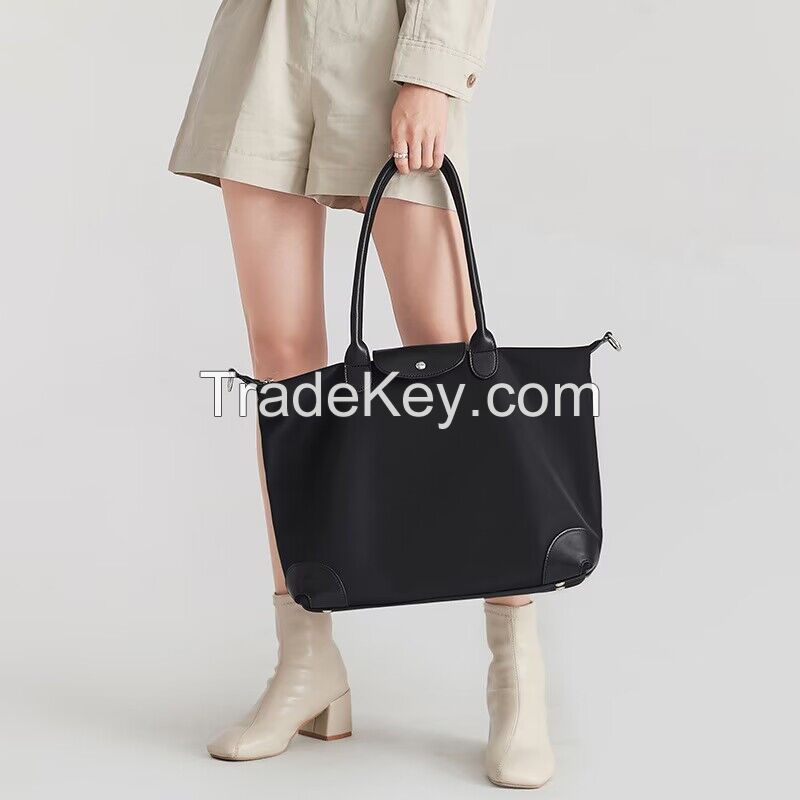 Nylon tote bag Nylon cloth large capacity bag large capacity Tote bag computer commuting bag portable women's bag waterproof durable travel bag dumpling bag