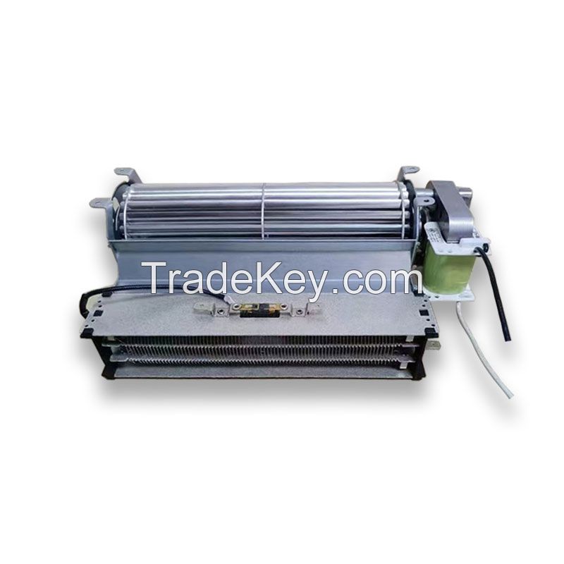 220v aluminum cross flow fan with PTC heater, support length 90-420mm