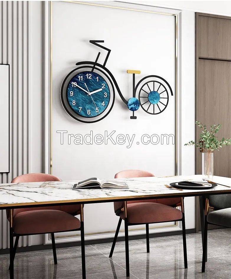 Wall Clock Bicycle Wall Decor Living Room Home Decoration