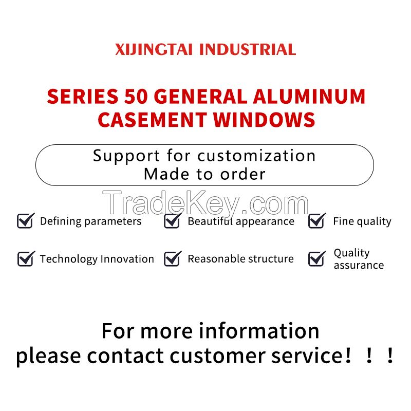 50 series outdoor plain aluminum casement windows