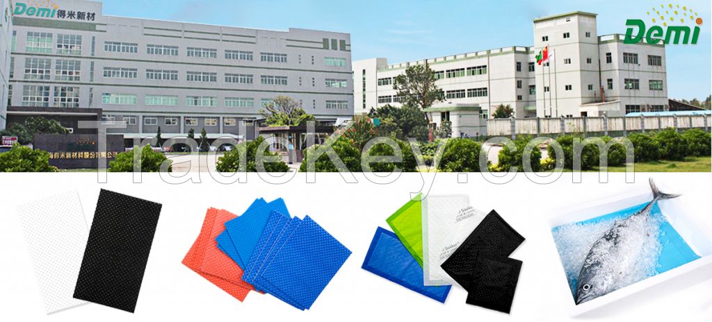 Meat Absorbent Pad for meat, poultry, seafood, fish, fruits, vegetable. Dry Ice Pack for cold chain delivery