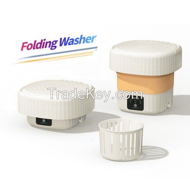 Folding Washer Small Underwear Sock Washing Machine Portable Camping Cleaning Machine