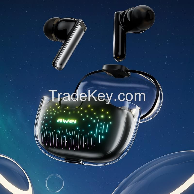 Wireless Bluetooth Headphones In-ear Earbuds With Colorful Breathing Light Effect