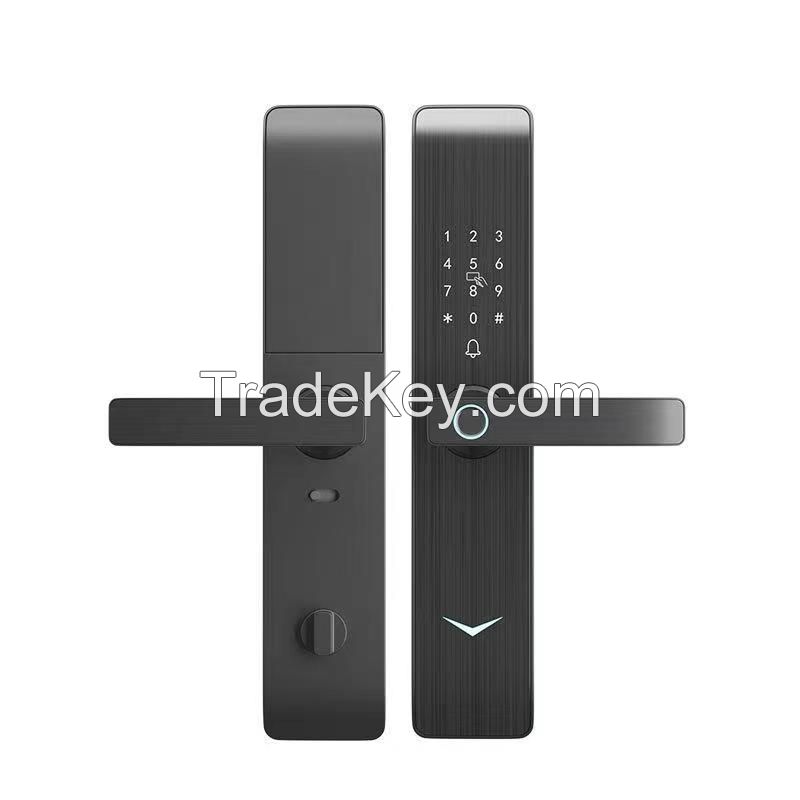 fingerprint lock password electronic lock intelligent lock large indoor intelligent door lock sliding cover anti-theft door