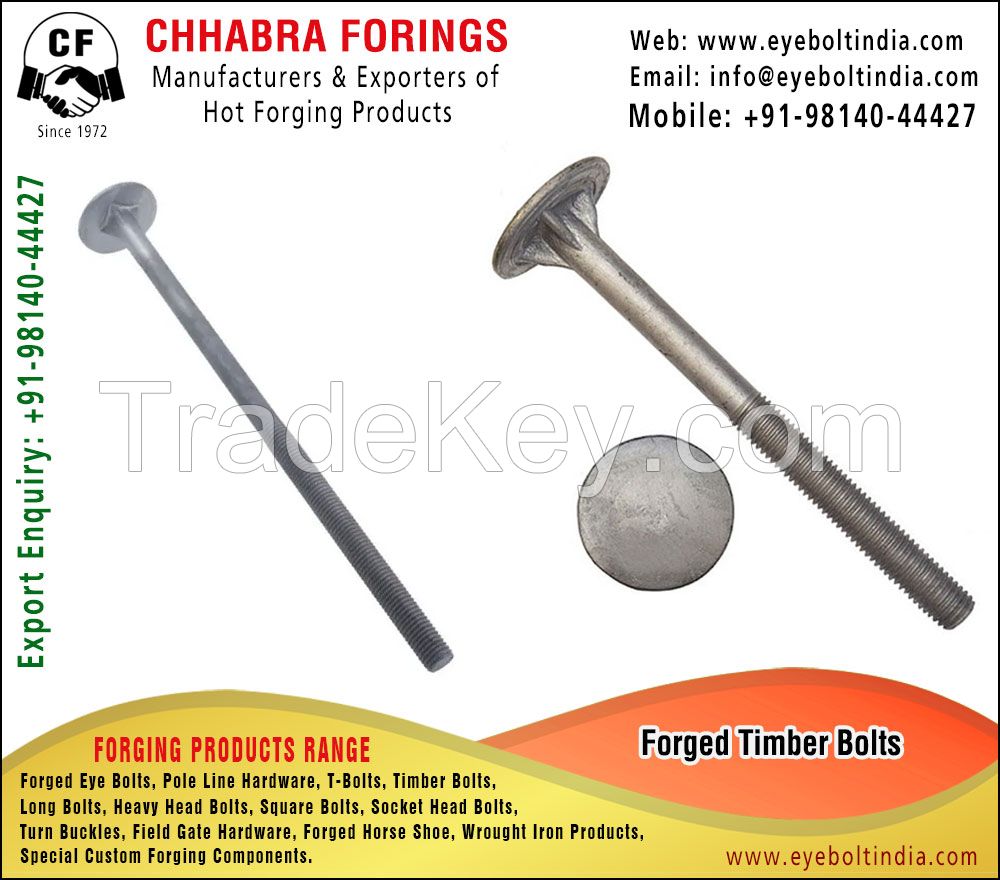 Timber Bolts manufacturers, Suppliers, Distributors, Stockist and exporters in India