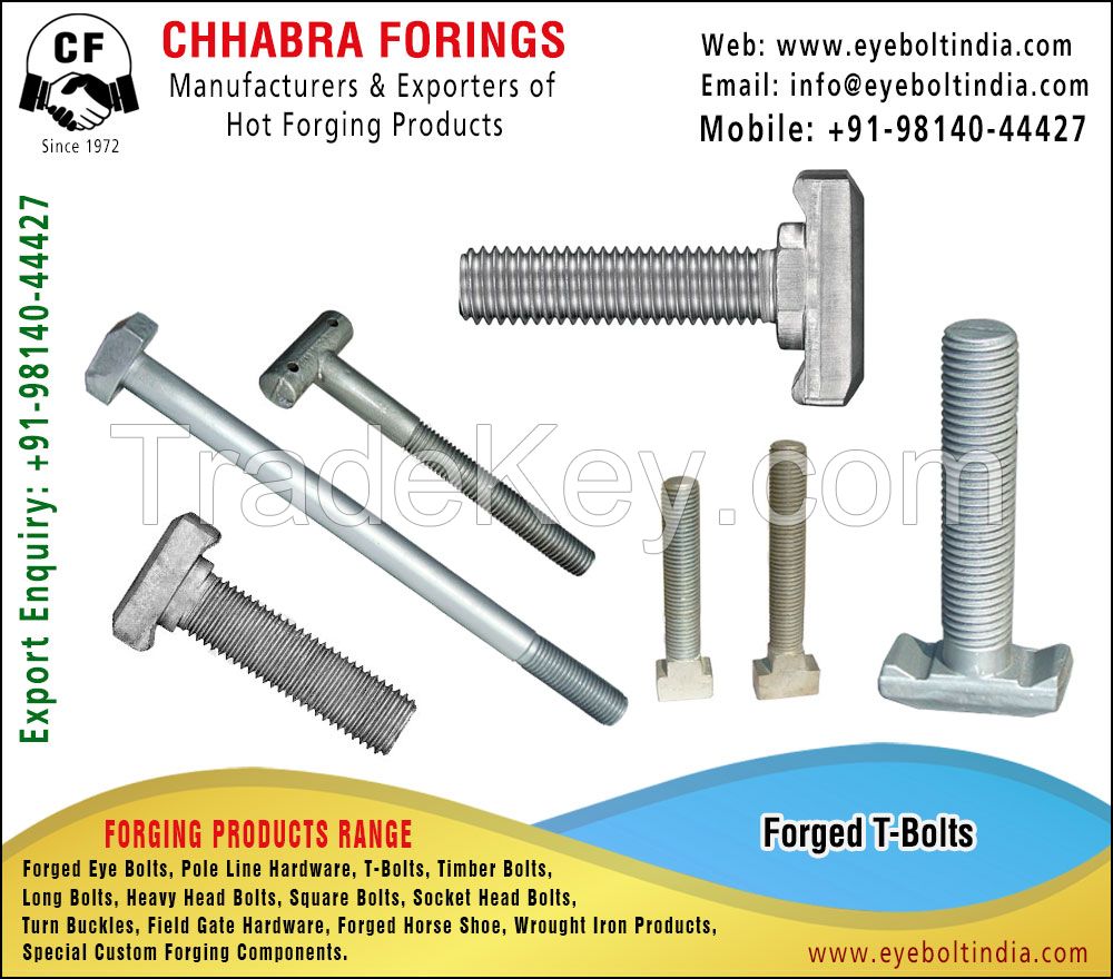 T-Bolts manufacturers, Suppliers, Distributors, Stockist and exporters 