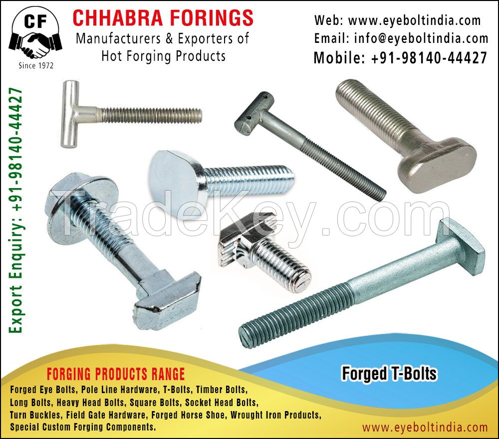 T-Bolts manufacturers, Suppliers, Distributors, Stockist and exporters