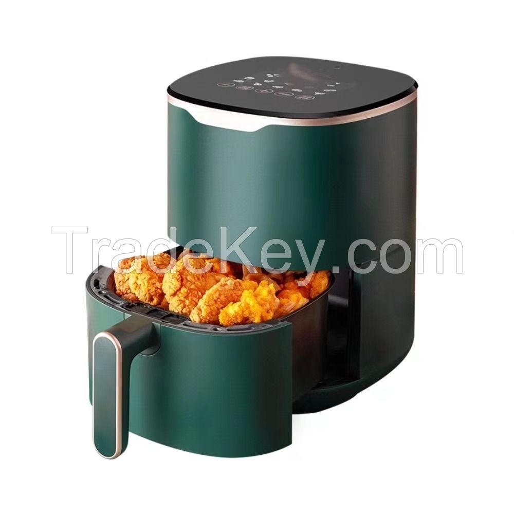 Lucky Air fryer Stainless Steel cover Double pot /basket Electric Deep Air Fryer Digital Control Airfryer