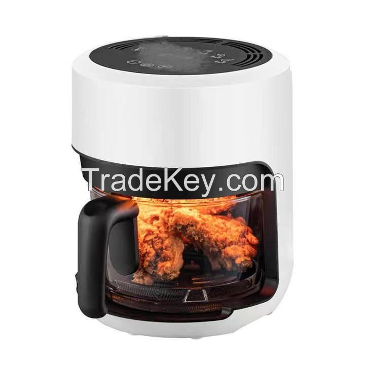 Lucky AirFryer Home Cooker Type 2L Visible Oil Fryer Deep Fryer Multifunction Non-coating Glass Fry Basket Air Fryer Airfryers Without Oil